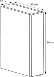 GoodHome Imandra Deep Walnut Effect Bathroom Single Wall Cabinet (H)90Cm (W)20Cm - thumbnail 4