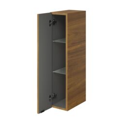 GoodHome Imandra Deep Walnut Effect Bathroom Single Wall Cabinet (H)90Cm (W)20Cm - thumbnail 3