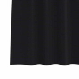 Berkfield Curtains With Curtains 2 Pcs Black Polyester - thumbnail 5