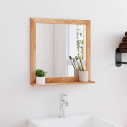 Vidaxl Wall Mirror 55X55 Cm Solid Wood Walnut - thumbnail 1