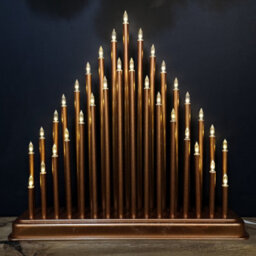 Samuel Alexander 34Cm Light Up Rose Gold Christmas Candlebridge With 33 Leds In Warm White - thumbnail 1
