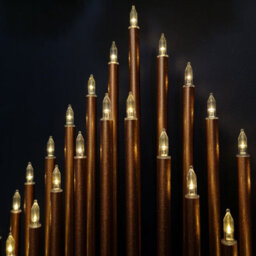 Samuel Alexander 34Cm Light Up Rose Gold Christmas Candlebridge With 33 Leds In Warm White - thumbnail 4
