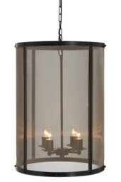 Orsina Black Finish Large Pendant Light With Hints Of Gold - thumbnail 1