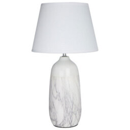 Orsina Contemporary White Ceramic Table Lamp, Elegant Bed Table Lmap, Easily Maintained Lamp For Livingroom Table