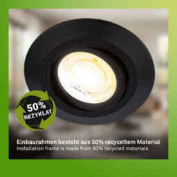 Briloner Black Set Of 3 Led Recessed Lights Downlights 90mm Dimmable Cct 4.9W Spotlights - thumbnail 6