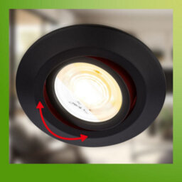 Briloner Black Set Of 3 Led Recessed Lights Downlights 90mm Dimmable Cct 4.9W Spotlights - thumbnail 8