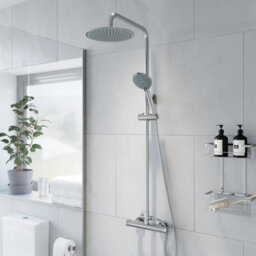 Affine Bathroom Suite 1700mm Single Ended Bath Screen Toilet Basin Vanity Taps Shower - thumbnail 5