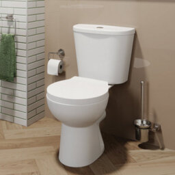 Affine Bathroom Suite 1700mm Single Ended Bath Screen Toilet Basin Vanity Taps Shower - thumbnail 3