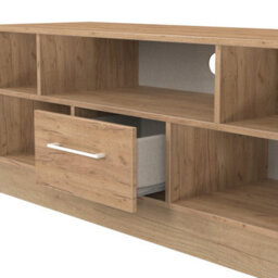 Gloucester 1 Drawer Open Tv Unit In Gold Craft Oak (Ready Assembled) - thumbnail 6