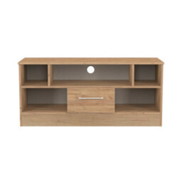 Gloucester 1 Drawer Open Tv Unit In Gold Craft Oak (Ready Assembled) - thumbnail 2