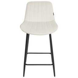 Beliani Set Of 2 Bar Chairs Dubrovnik Velvet Light Beige - thumbnail 5