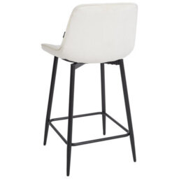 Beliani Set Of 2 Bar Chairs Dubrovnik Velvet Light Beige - thumbnail 6