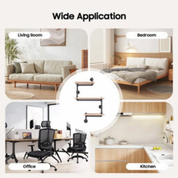 3-Tier Metal Wood Floating Shelf - thumbnail 6