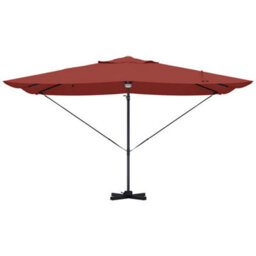 Berkfield Modern Cantilever Roma Parasol Red, Black 352 X 251 X 265 Cm - thumbnail 6