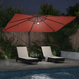 Berkfield Modern Cantilever Roma Parasol Red, Black 352 X 251 X 265 Cm - thumbnail 4