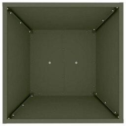 Berkfield Modern Garden Pillar Planter With Bowl Olive Green 40X40X100 Cm Steel - thumbnail 6