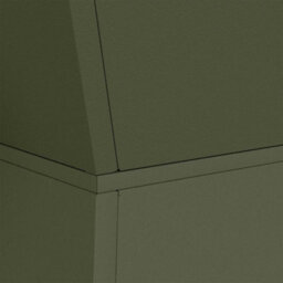 Berkfield Modern Garden Pillar Planter With Bowl Olive Green 40X40X100 Cm Steel - thumbnail 8
