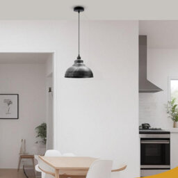 3 Pack Of Ceiling Pendant Light Fixture With 95Cm Adjustable Cable, Vintage 29Cm Curvy Metal Shade E27 Base Hanging Lighting - thumbnail 7