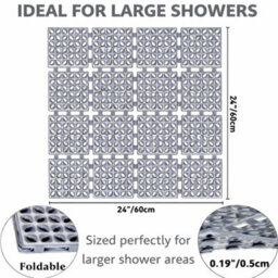 Non Slip Bath Mat For Bathroom & Bathtub, Large Shower Mat With Strong Suction Cups, Quick Drain Anti Slip Design - thumbnail 5