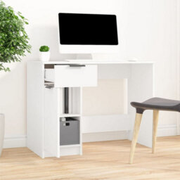 Vidaxl Desk White 100X50X75 Cm Engineered Wood - thumbnail 1