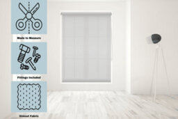 Caecus Blinds Made To Measure Straight Edge Daylight  Roller Blind Light Grey 120Cm - thumbnail 1