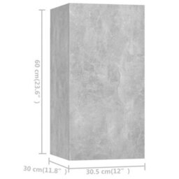 Berkfield Modern 4 Piece Tv Cabinet Set Concrete Grey Engineered Wood - thumbnail 8