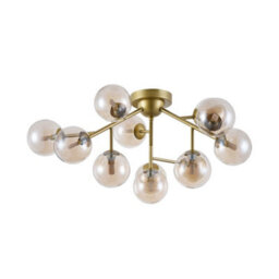 Luminosa Lighting Luminosa Dallas Semi Flush Ceiling Lamp Gold, 12 Light, G9 - thumbnail 5