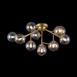 Luminosa Lighting Luminosa Dallas Semi Flush Ceiling Lamp Gold, 12 Light, G9 - thumbnail 2