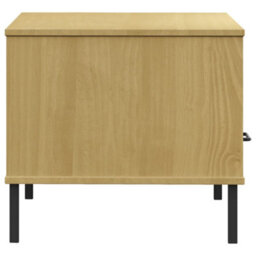 Walplus Coffee Table With Metal Legs Brown 85X50X45Cm Solid Wood Oslo - thumbnail 6