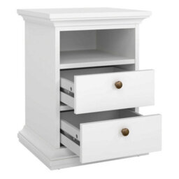 Wyld Haus Osaka 3-Piece Farmhouse Bedroom Set In White Wood - thumbnail 4