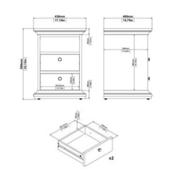 Wyld Haus Osaka 3-Piece Farmhouse Bedroom Set In White Wood - thumbnail 5