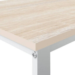 Berkfield Computer Desk White And Oak 110X60X73 Cm Engineered Wood - thumbnail 5