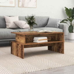Berkfield Coffee Table Old Wood 90 X 55 X 42.5 Cm Engineered Wood - thumbnail 4