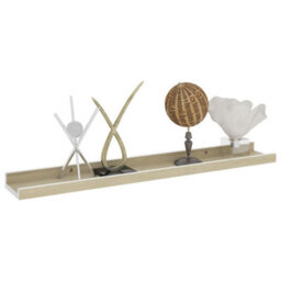 Berkfield Wall Shelves 2 Pcs White And Sonoma Oak 60X9X3 Cm - thumbnail 3
