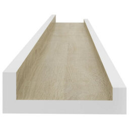 Berkfield Wall Shelves 2 Pcs White And Sonoma Oak 60X9X3 Cm - thumbnail 6
