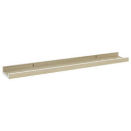 Berkfield Wall Shelves 2 Pcs White And Sonoma Oak 60X9X3 Cm - thumbnail 4