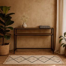 Wyld Haus El Paso Black Metal And Wild Oak Veneer Console Table - thumbnail 2
