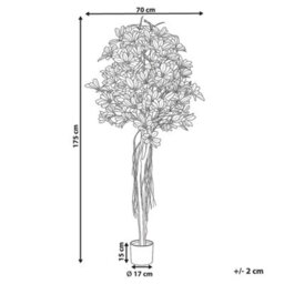 Wyld And Coco 175Cm Lifelike Potted Umbrella Tree Artificial Plant, Indoor Greenery, No Assembly - thumbnail 4