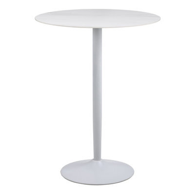 Furniture To Go Malta Round Bar Table In Ceramic White - image 1