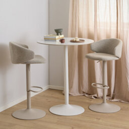 Furniture To Go Malta Round Bar Table In Ceramic White - thumbnail 2