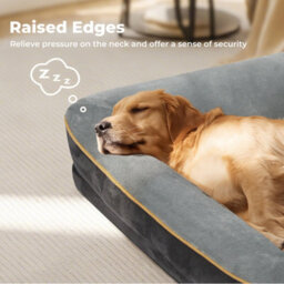 Skylos Grey 80Cm Orthopedic Dog Bed Memory Foam Washable Pet Puppy Mattress - thumbnail 7