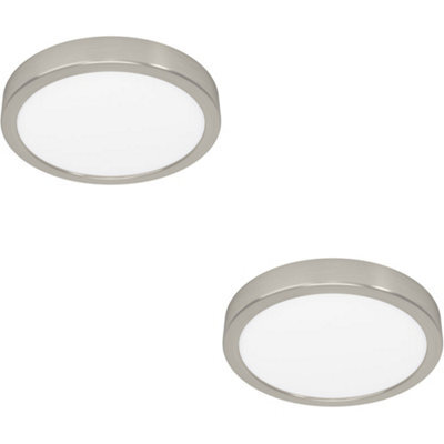 Loops 2 Pack Satin Nickel Modern Design Round Ceiling Light For Indoor Spaces - Stylish And Elegant - image 1