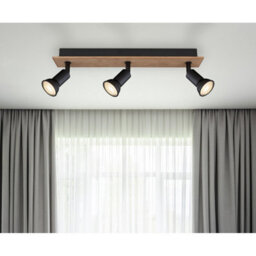 Luminosa Lighting Luminosa Drew Ceiling Spotlight Bar Dark Brown 3X Gu10 - thumbnail 7