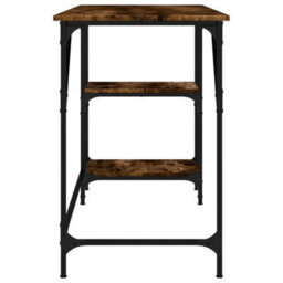 Berkfield Desk Smoked Oak 120X50X75 Cm Metal And Engineered Wood - thumbnail 6