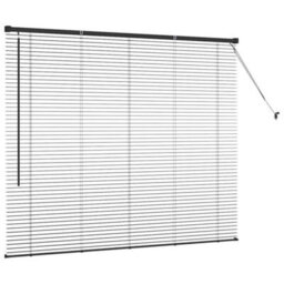 Berkfield Window Blind With Curtains Manual Black Aluminium - thumbnail 6