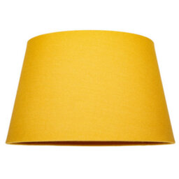Happy Homewares Traditional 30Cm Mustard Ochre Linen Fabric Drum Table/pendant Shade 60W Maximum - thumbnail 5
