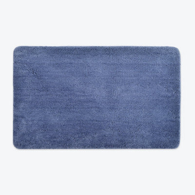 Allure Bath Fashions Luxury Microfibre Bath Mat Non-Slip - Mid Blue - image 1