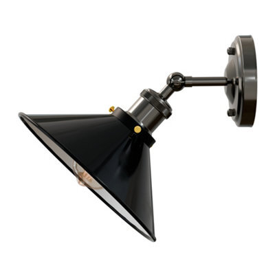 Modern Vintage Retro Industrial Wall Sconce Light 22Cm Metal Wall Lamp Adjustable Swing Arm Stylish Lighting For Bedroom Office - image 1