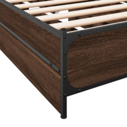 Berkfield Bed Frame With Drawers Without Mattress Brown Oak 75X190 Cm Small Single - thumbnail 8