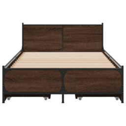 Berkfield Bed Frame With Drawers Without Mattress Brown Oak 75X190 Cm Small Single - thumbnail 4